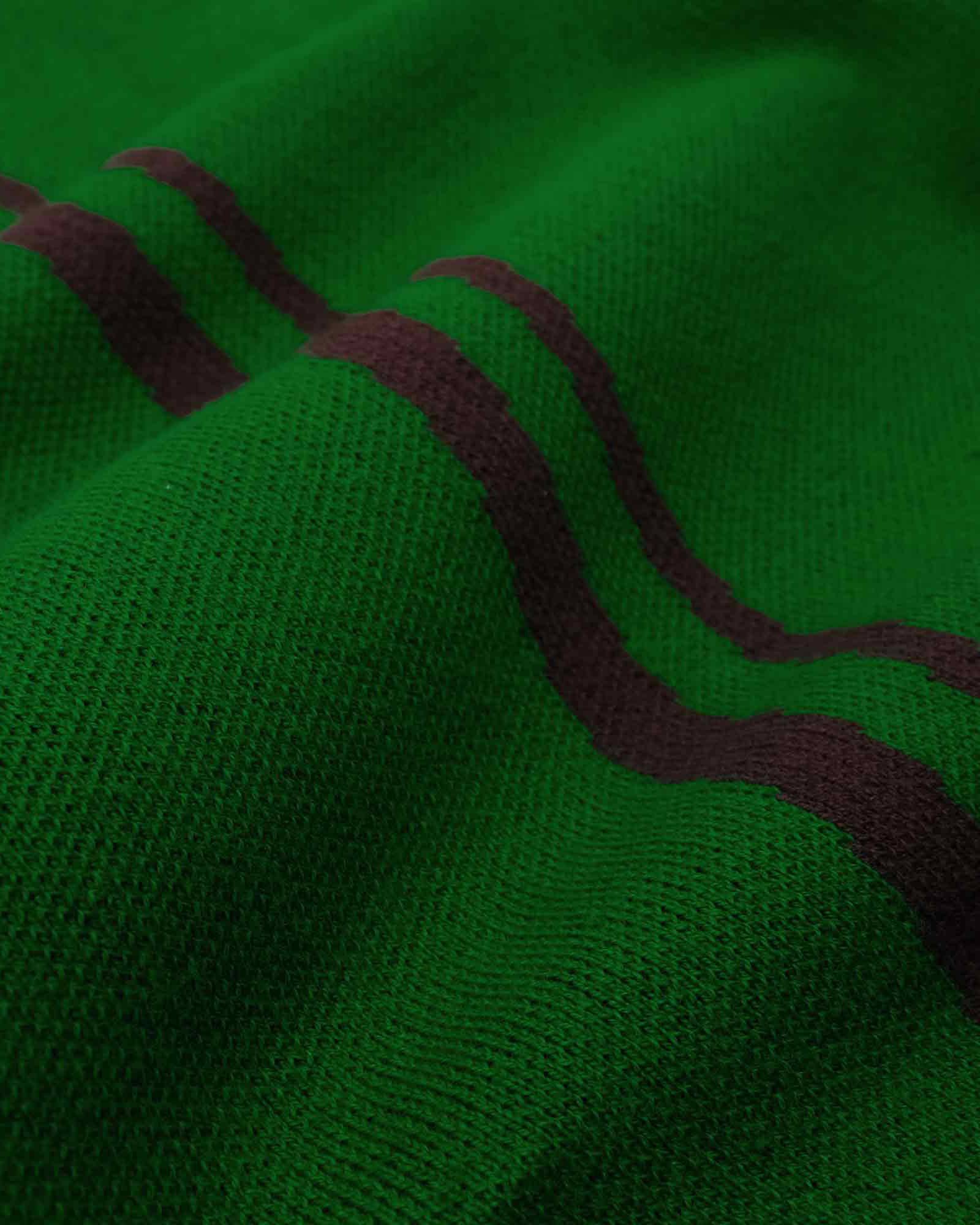 Basil Knit Sweater Polo in green - front view