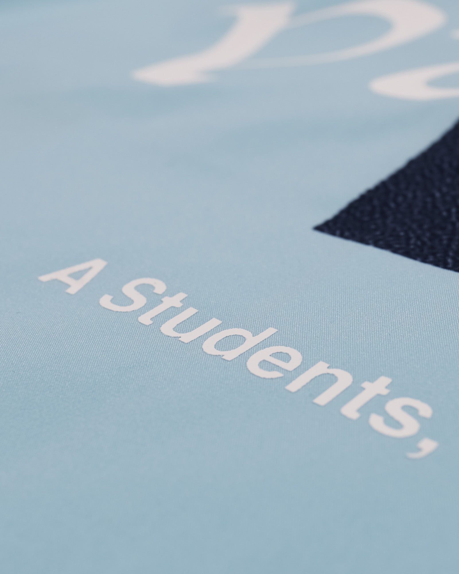 Text on a light blue background with 'A Students' partially visible