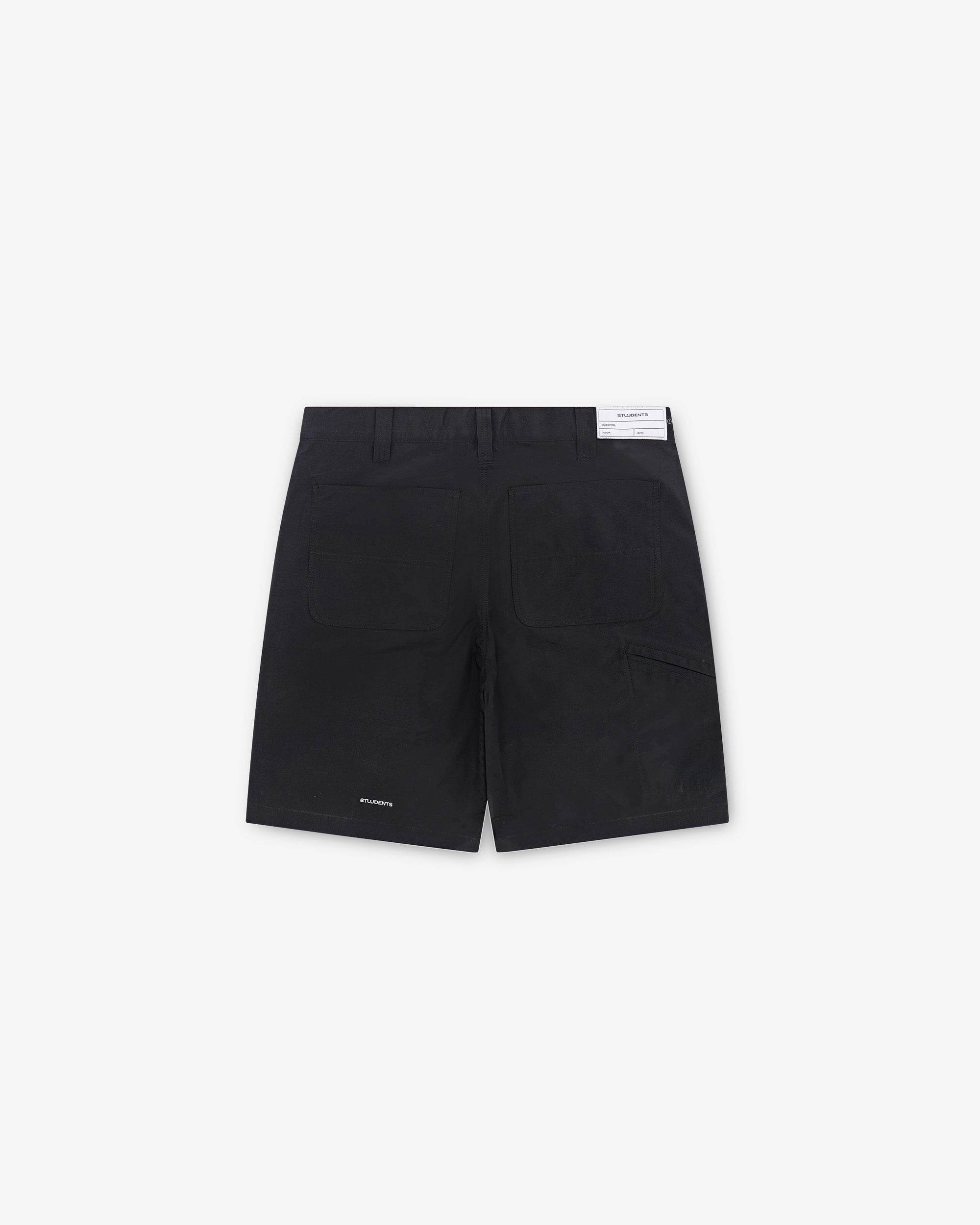 Black shorts on a white background
