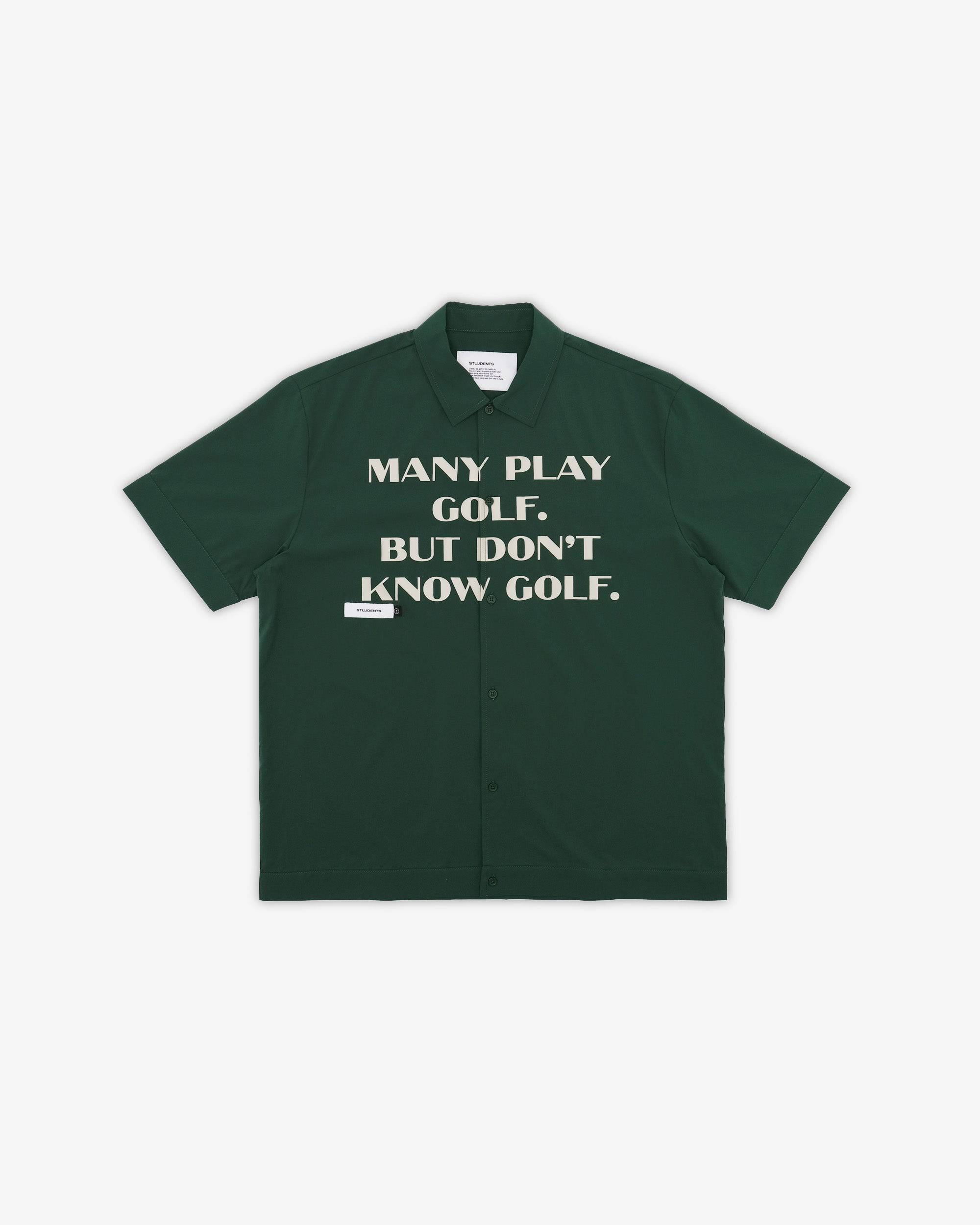 Educate S/S Poplin Button-Up Shirt - Students Golf