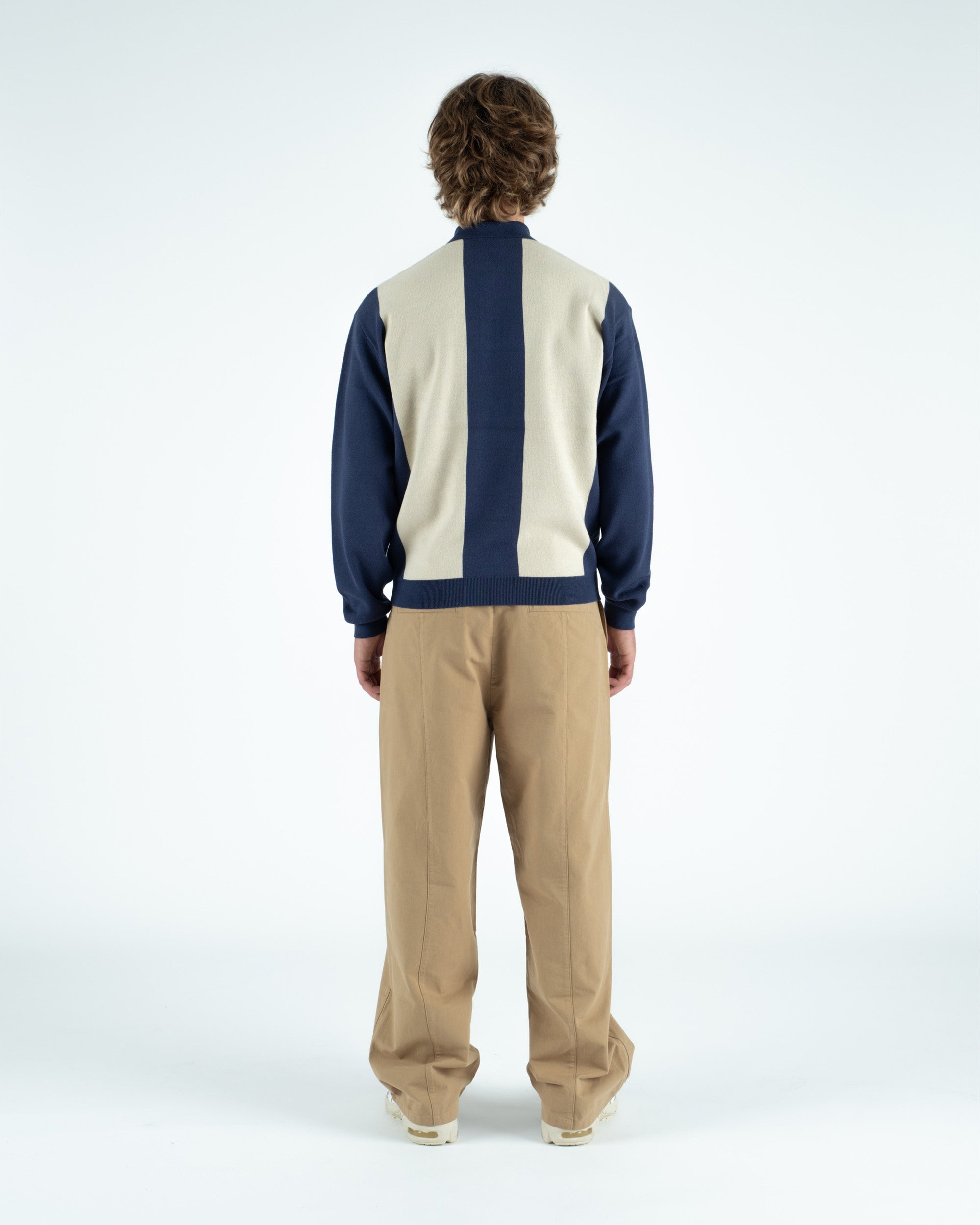 Evans Knitted L/S Polo Sweater - Students Golf