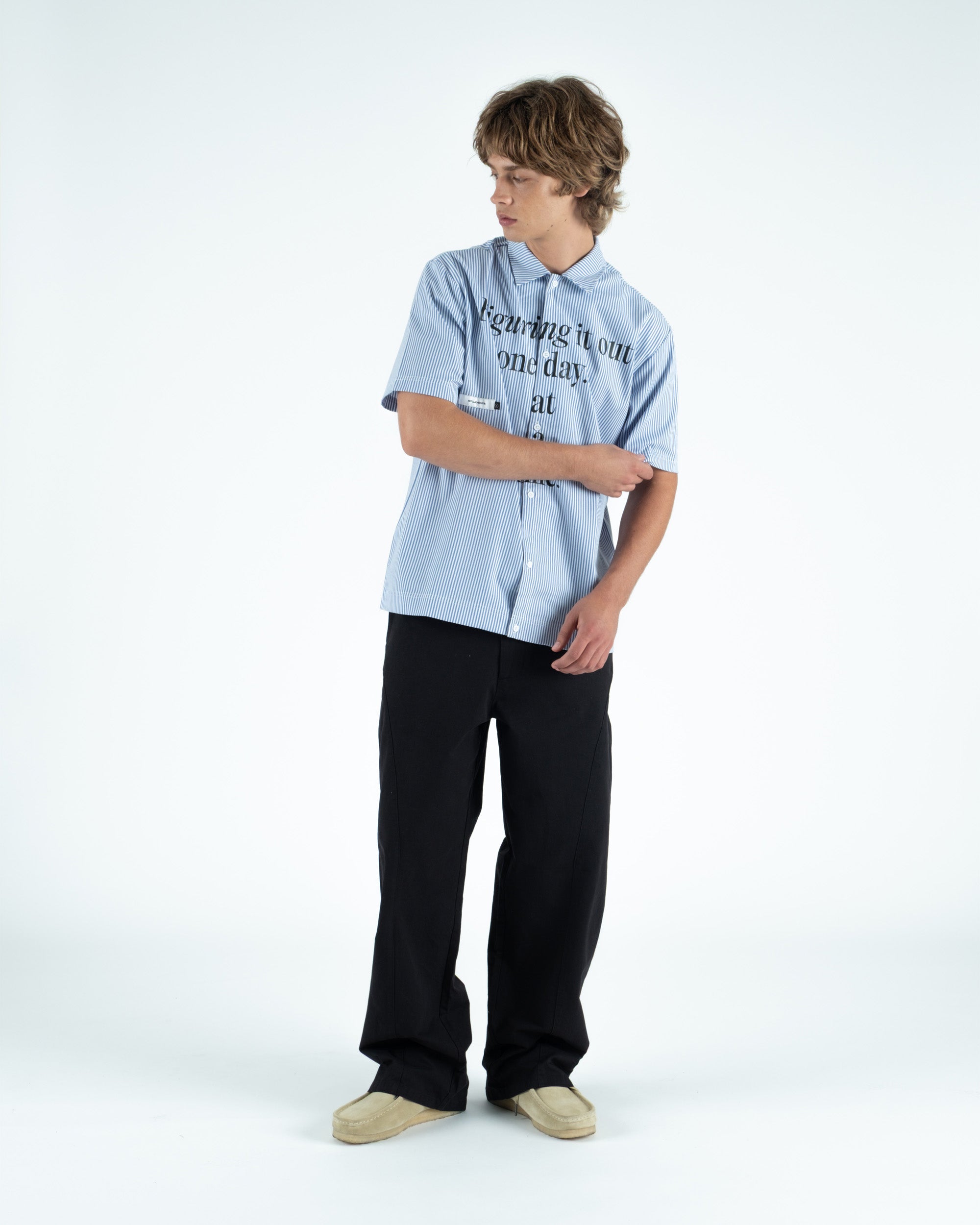 Reymon S/S Stripe Oxford Button-Up Shirt - Students Golf