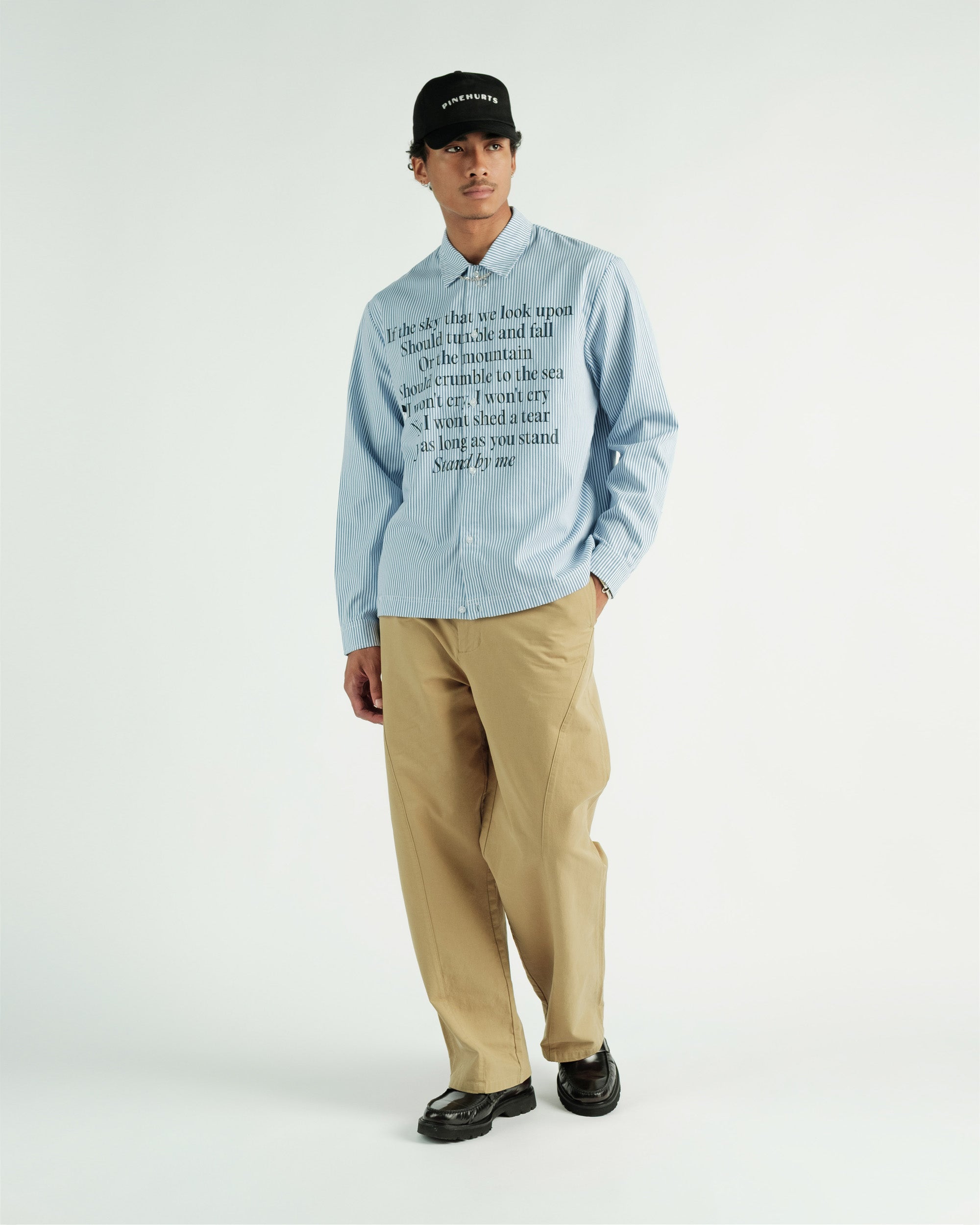 Students Golf - Riverton L/S Stripe Button-Up