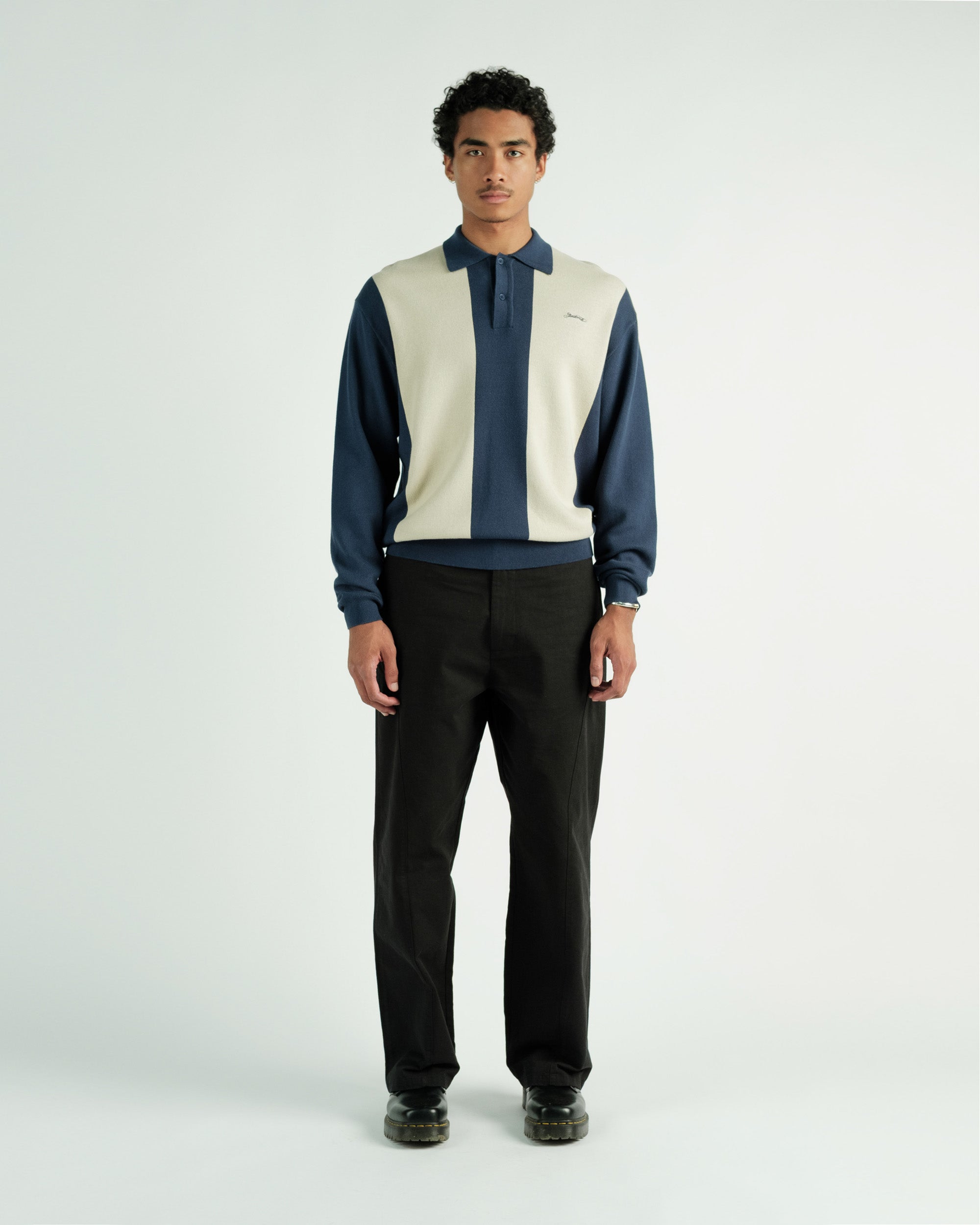 Students Golf - Evans Knitted L/S Polo Sweater