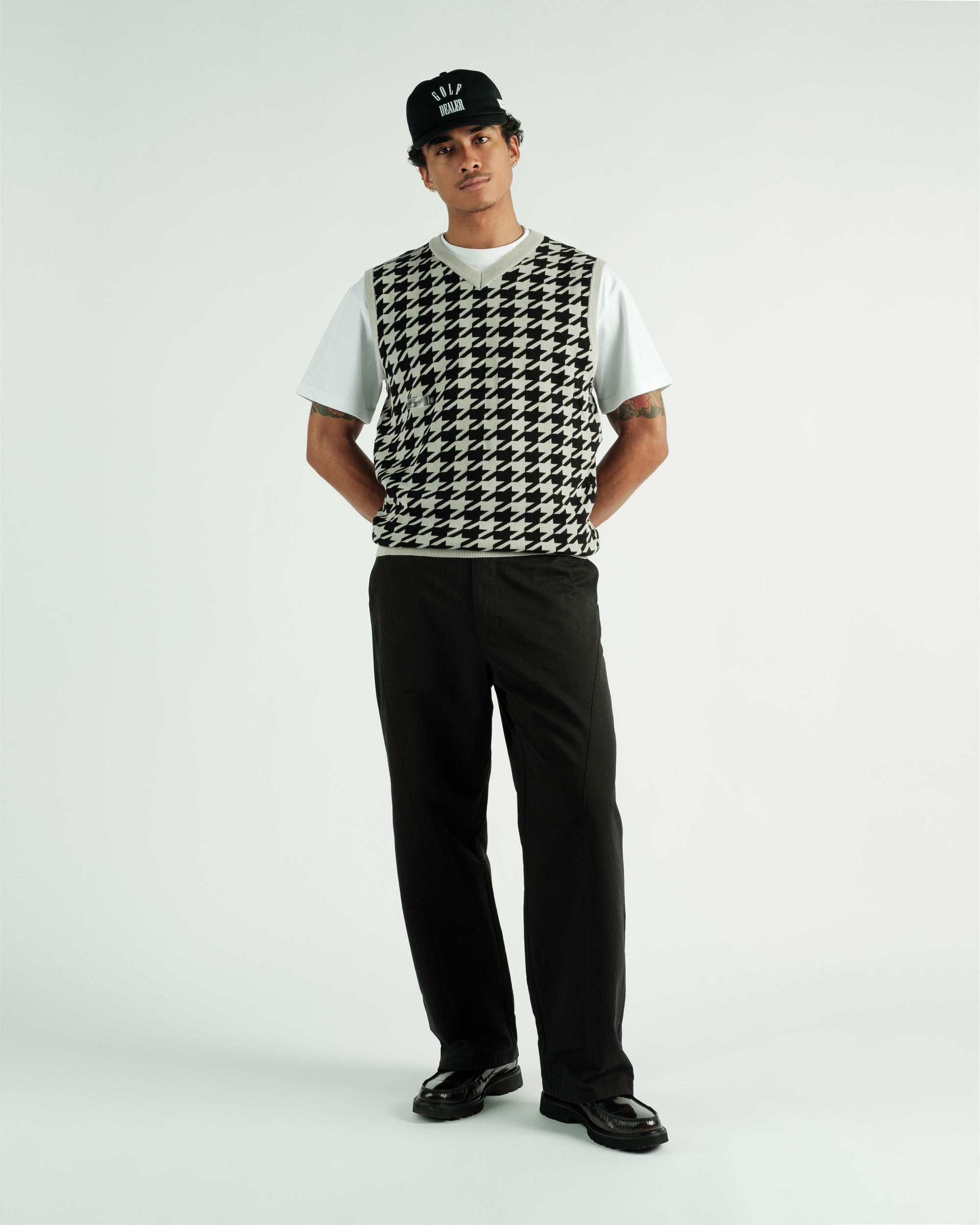 Students Golf - Layne Houndstooth Sweater Vest