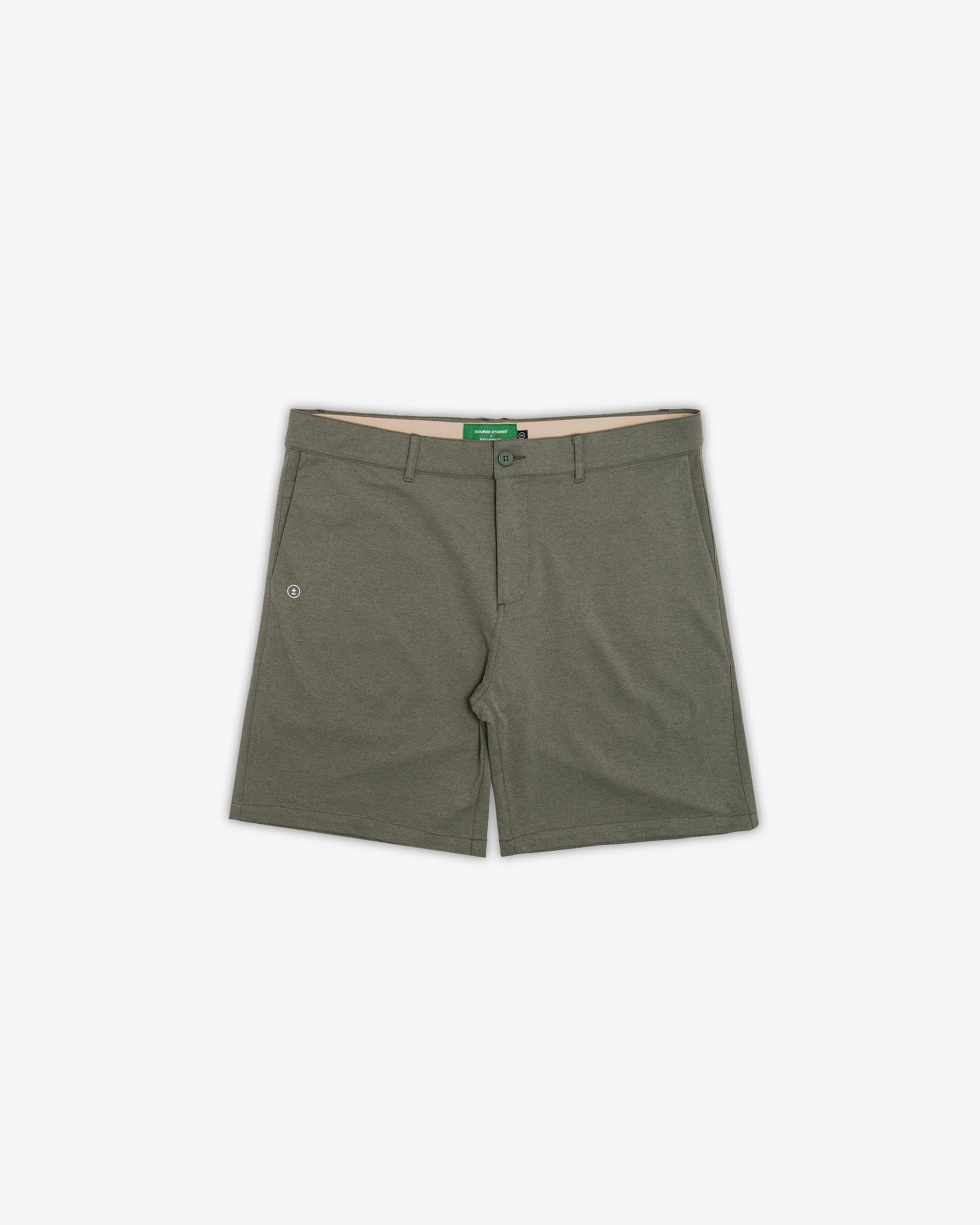 Green shorts on a white background