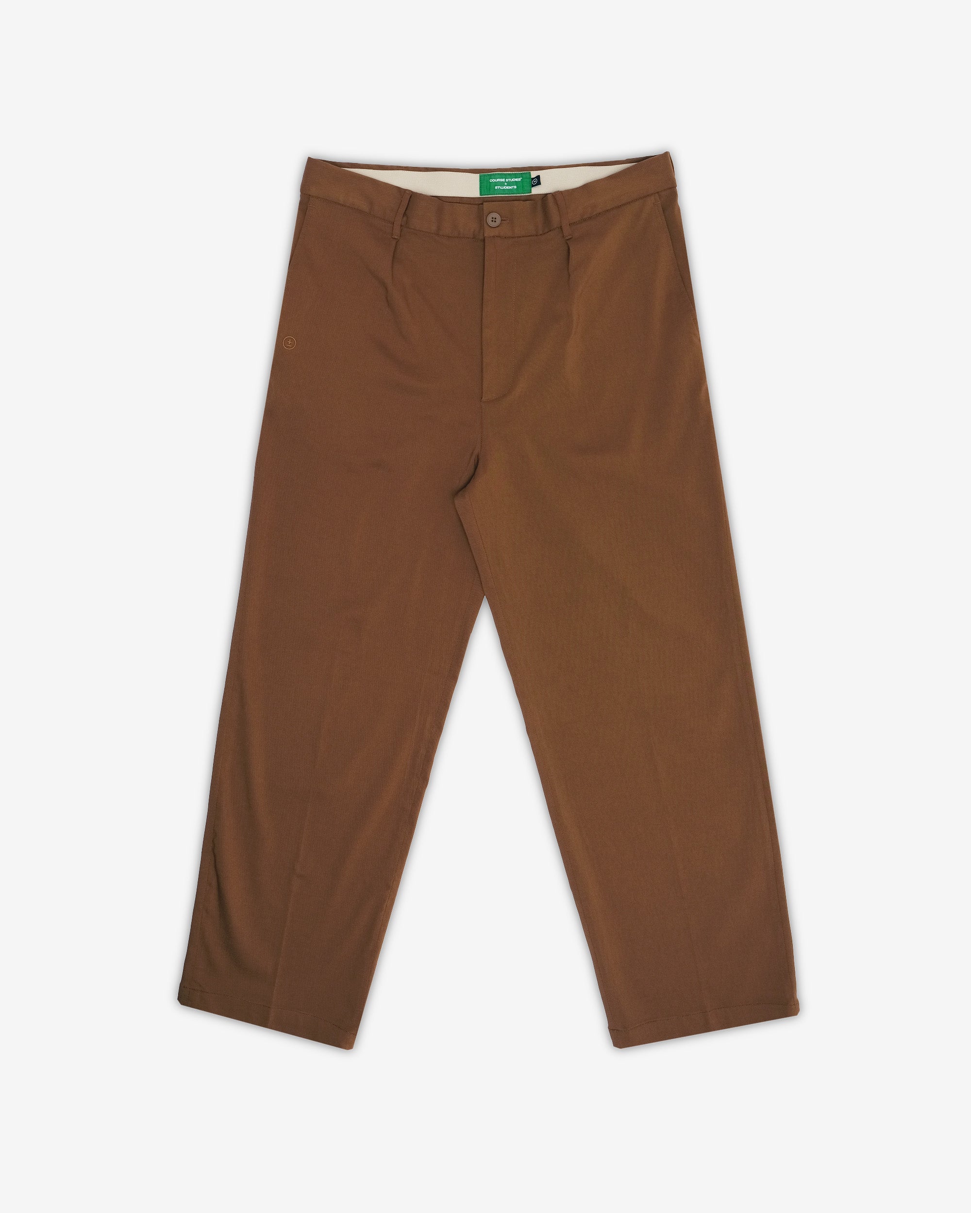 Brown pants on a white background