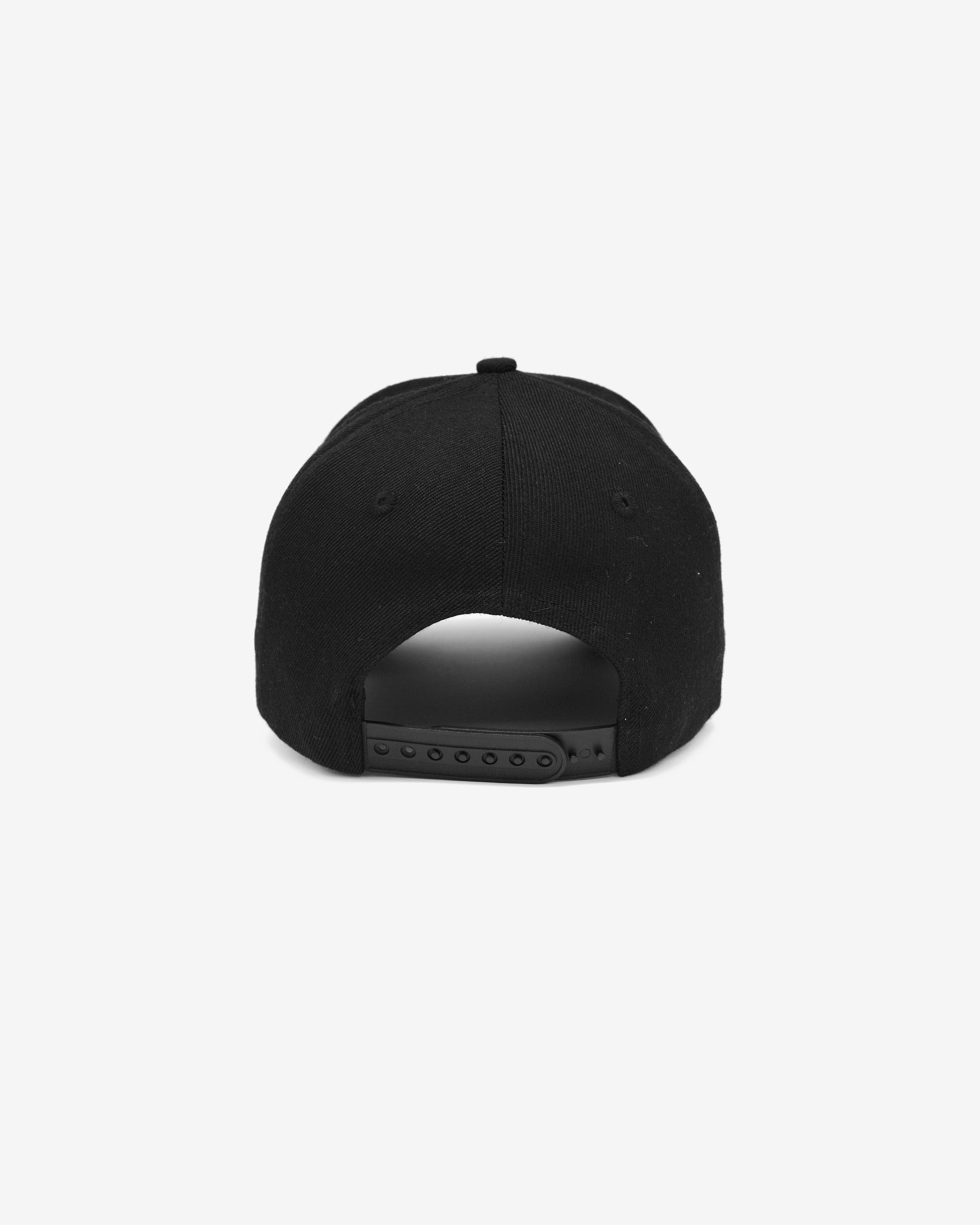 Black cap on a white background