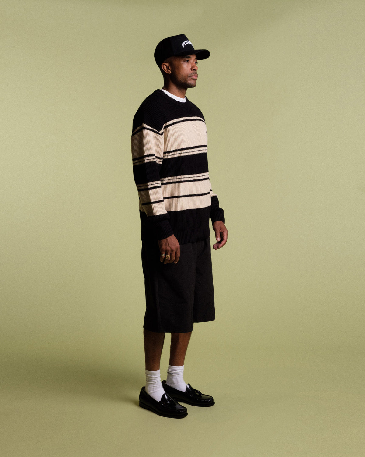 Palmdale Stripe Knit Crew Sweater