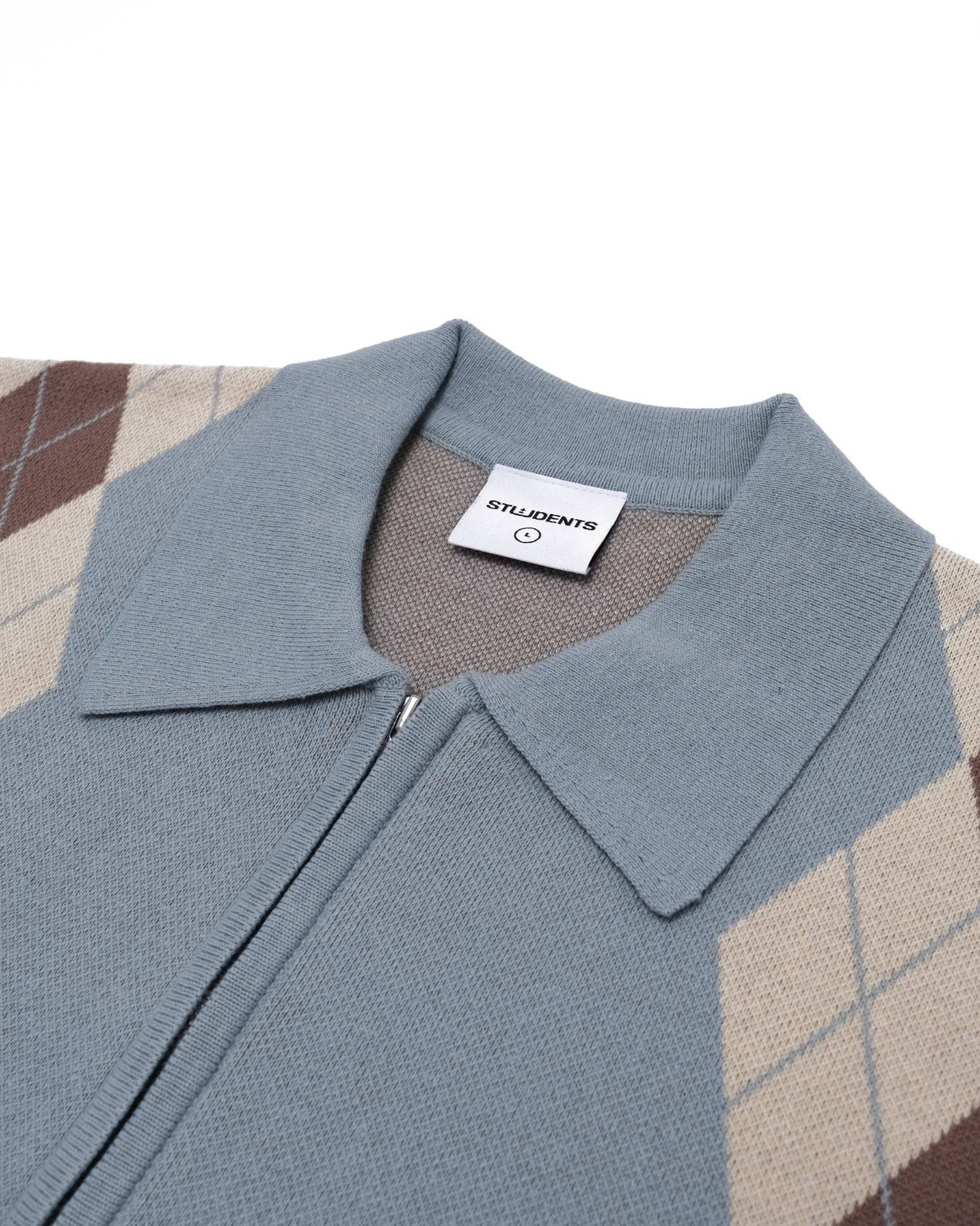 Wright Knitted L/S Polo Sweater - Students Golf