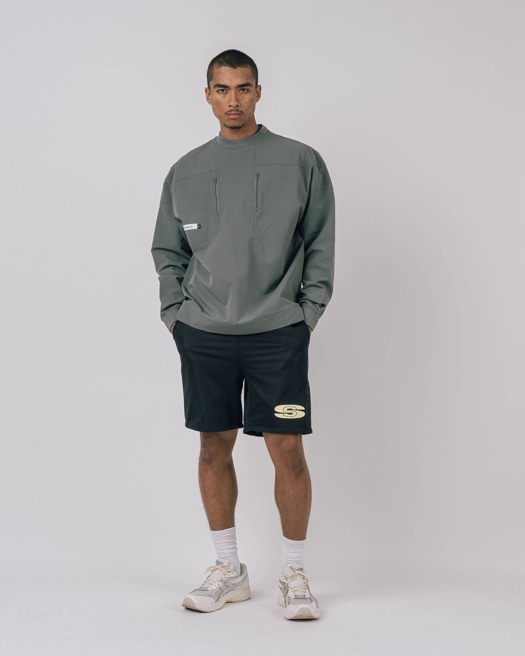 Brennan L/S Technical Nylon Popover - Students Golf