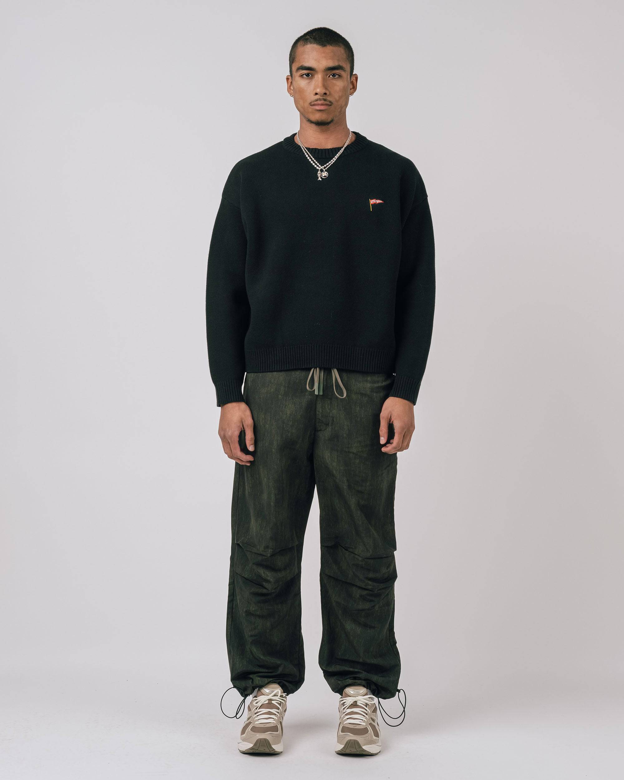 Rains L/S Cable Knit Crewneck Sweater - Students Golf