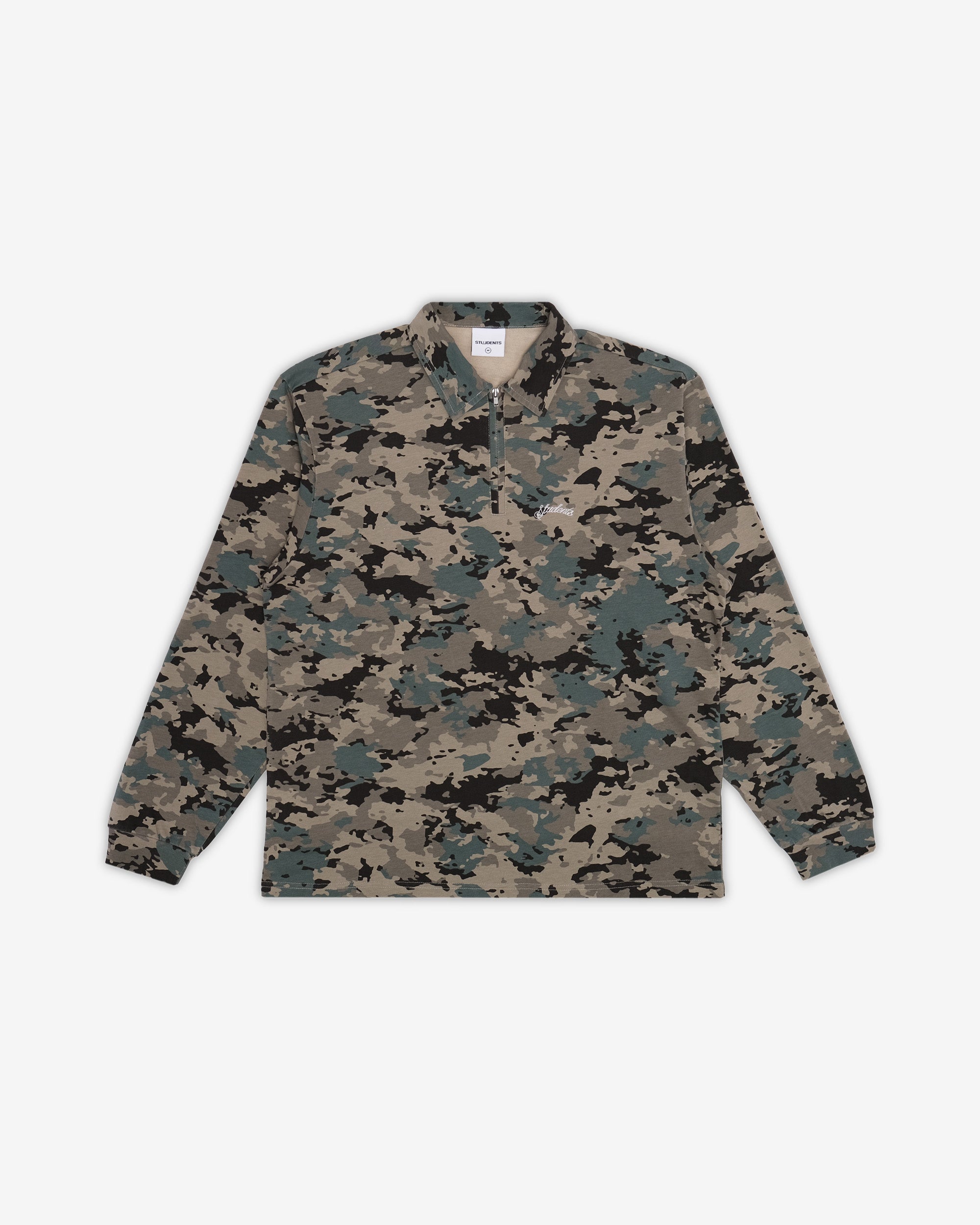 Students Golf - Gunnison Camo L/S Zip Polo