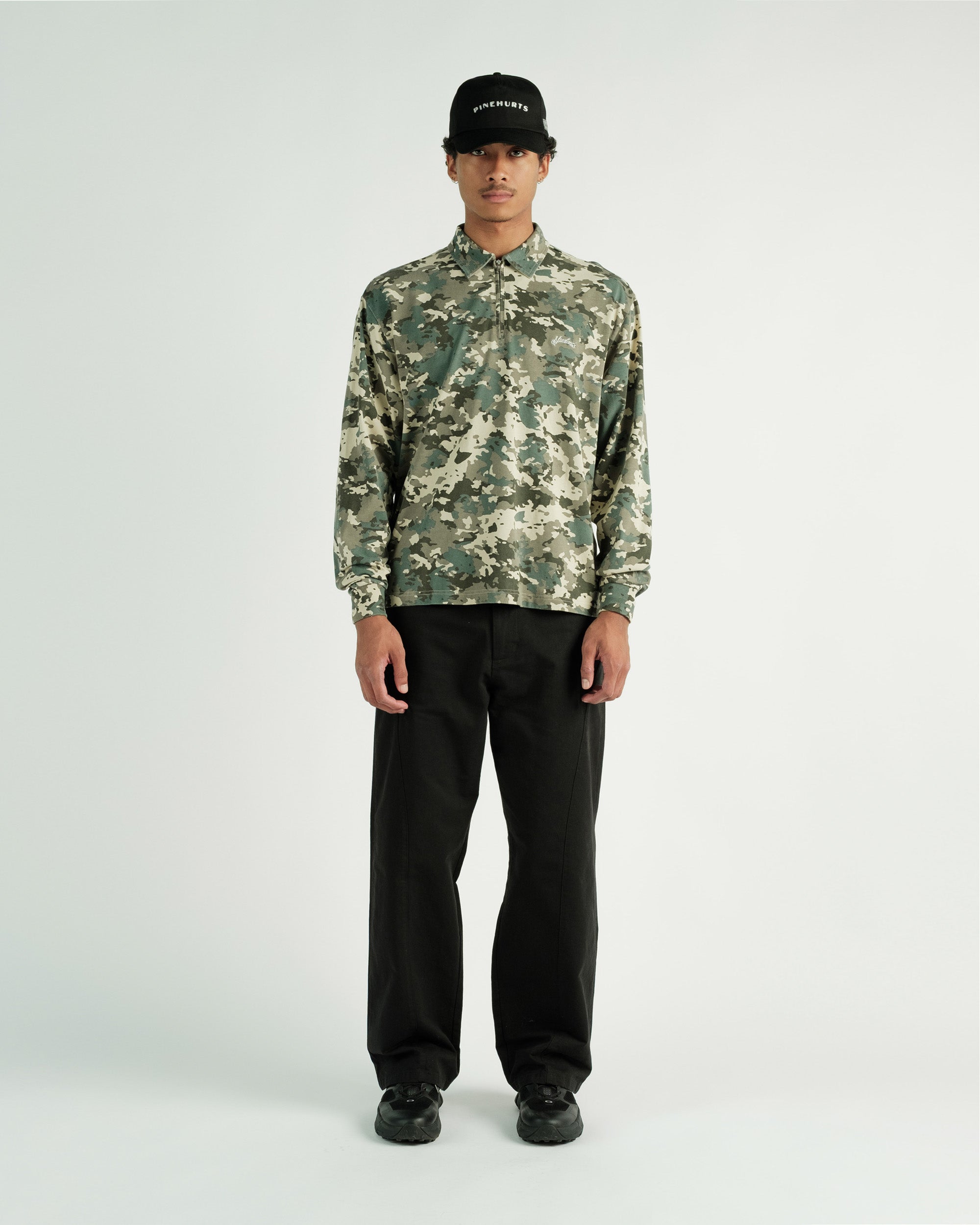 Students Golf - Gunnison Camo L/S Zip Polo