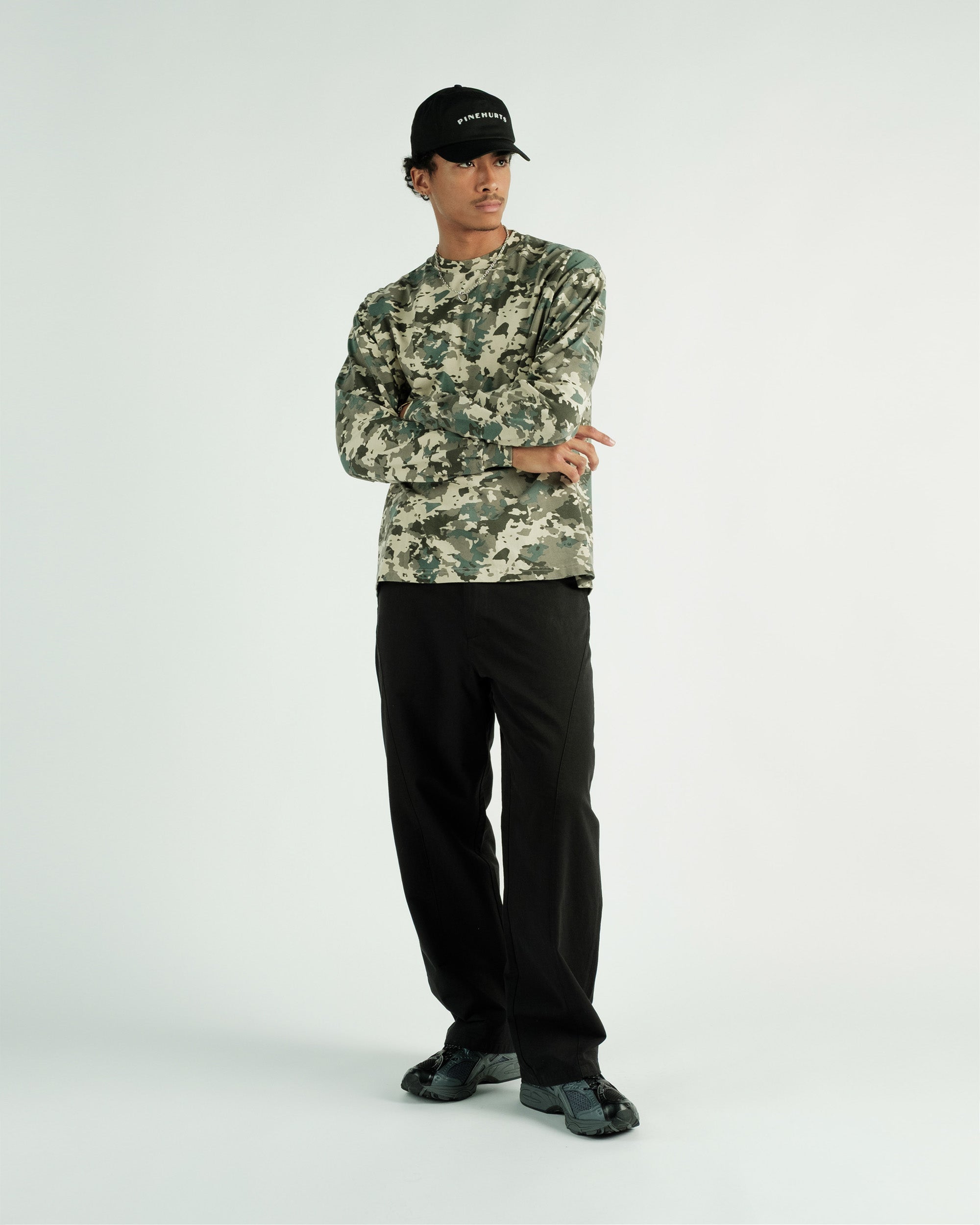 Students Golf - Payson Camo L/S Crew T-shirt