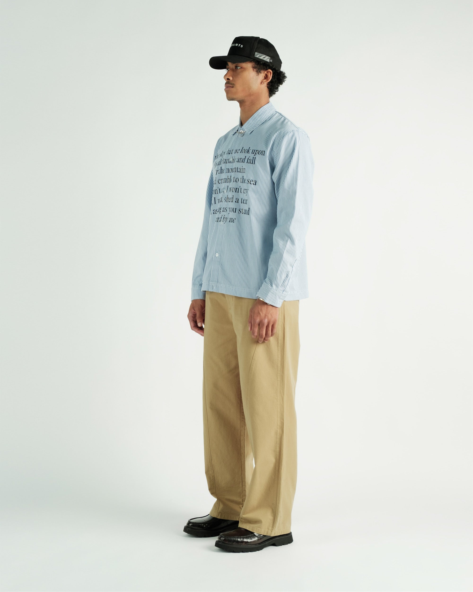 Students Golf - Riverton L/S Stripe Button-Up