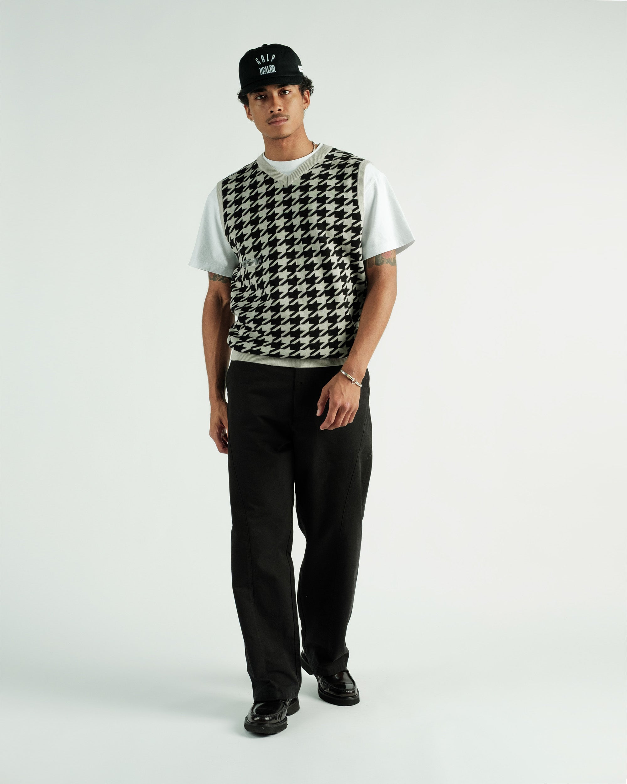 Students Golf - Layne Houndstooth Sweater Vest
