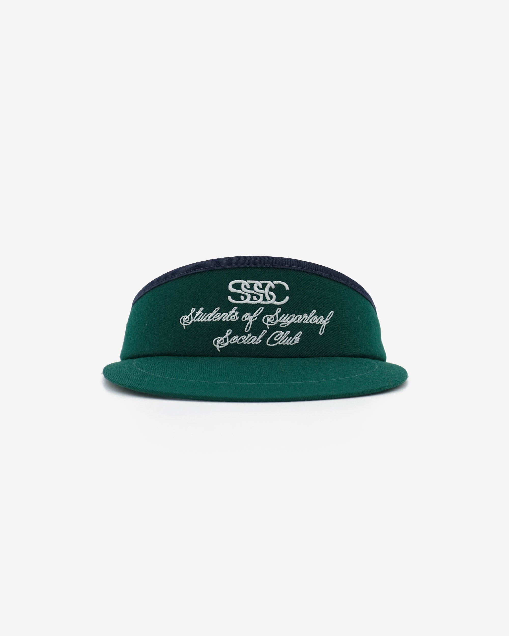 Green cap with white text on a white background