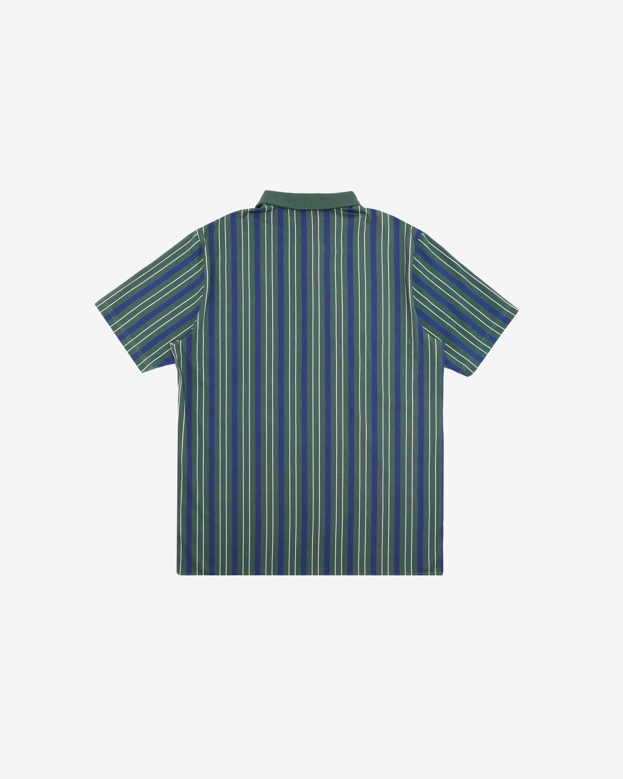Striped polo shirt on a white background
