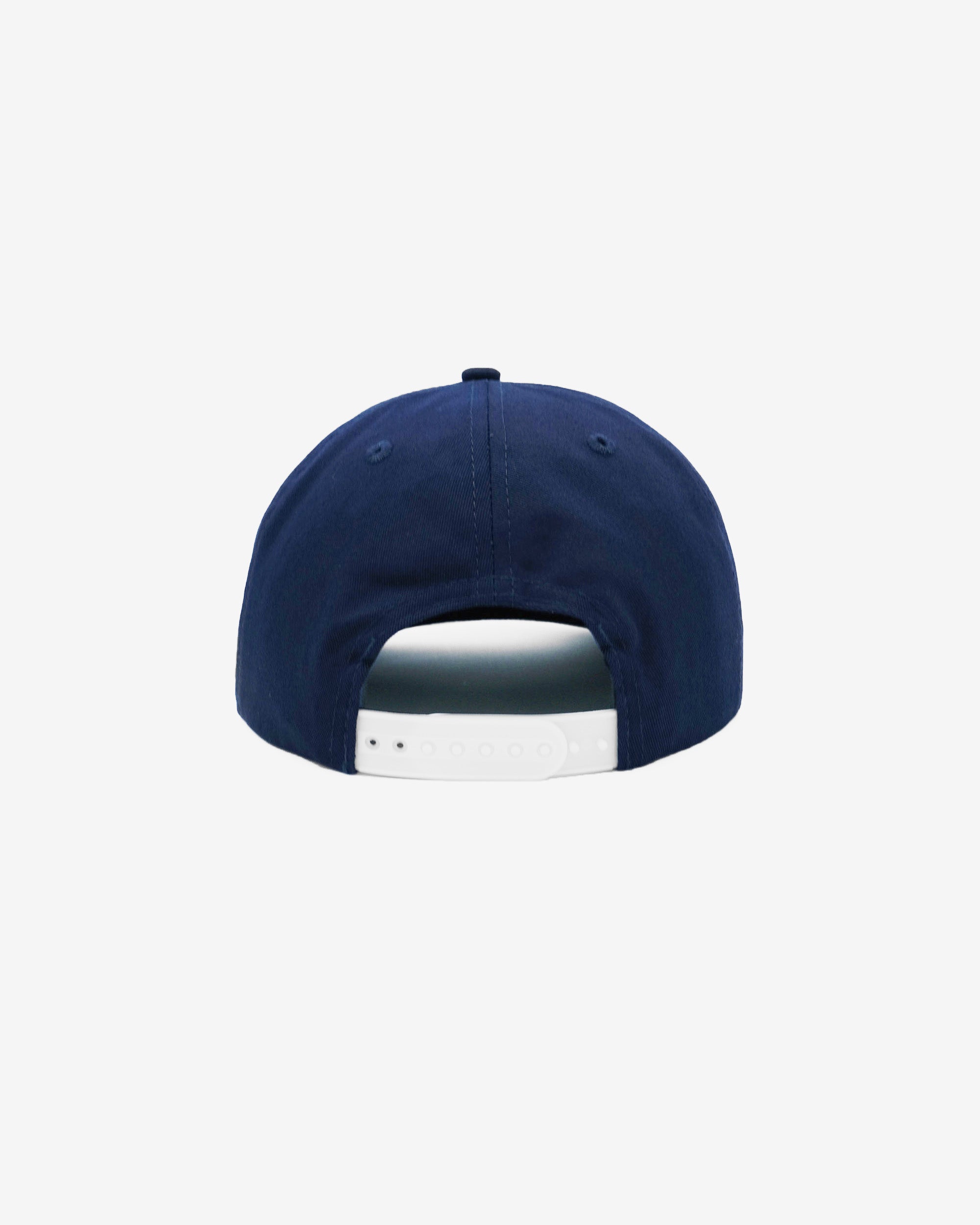 Navy blue cap on a white background